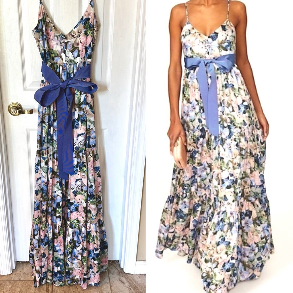 Badgley Mischka Floral Maxi Dress